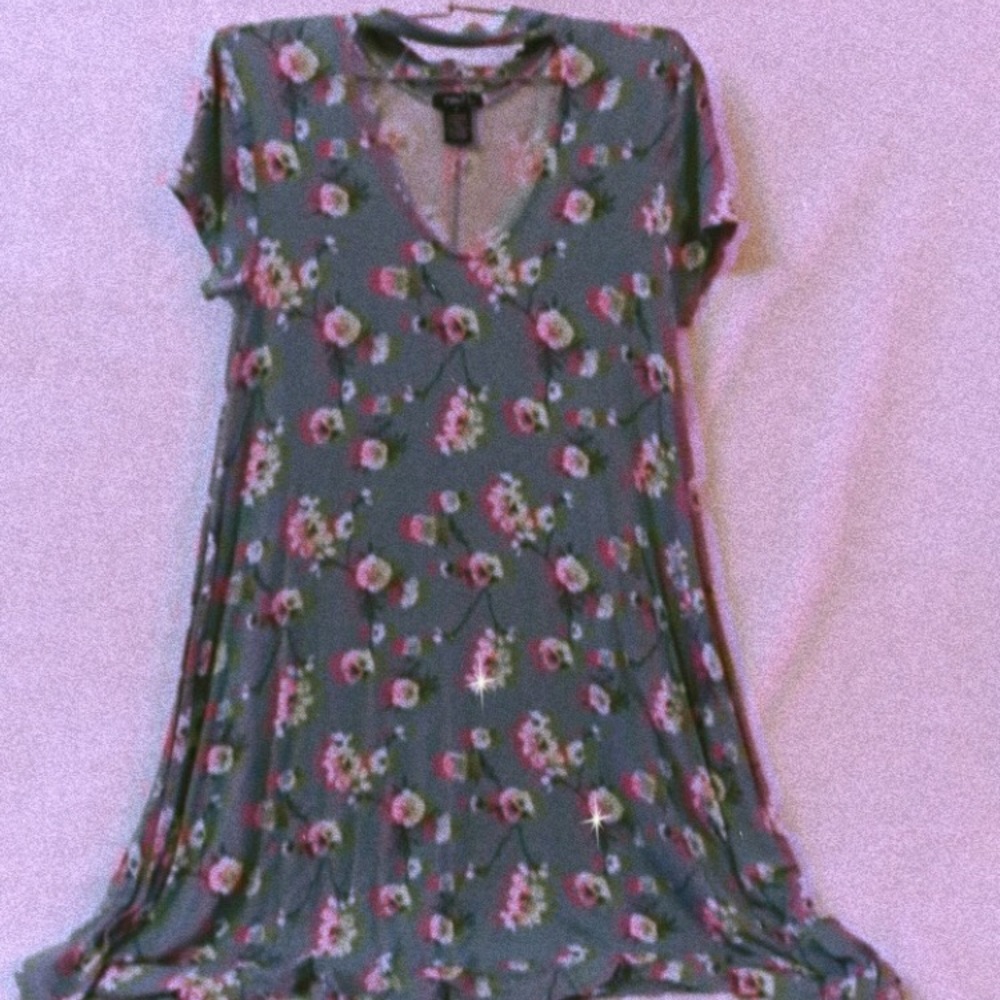 V-Neck Floral Dress